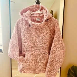 Cotton Candy pink (by PINK) teddy hoodie SMALL